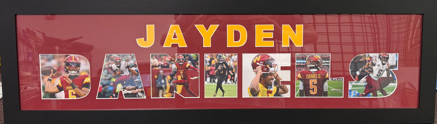 Commanders - Jayden Daniels Action Photos Plaque