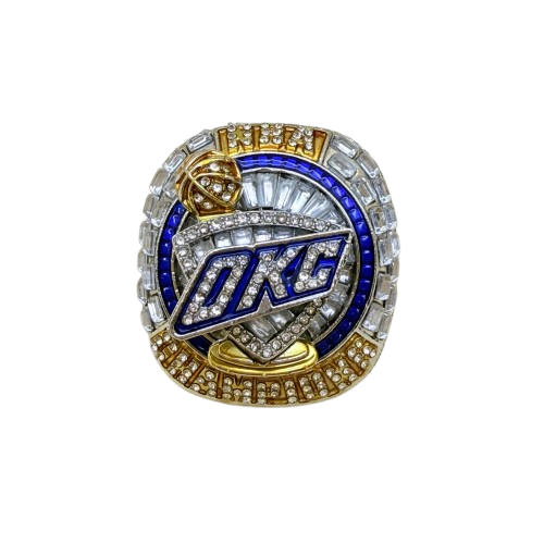 2025 OKC Thunder Finals Replica Ring with Pop-off top and hidden ring (with Case)