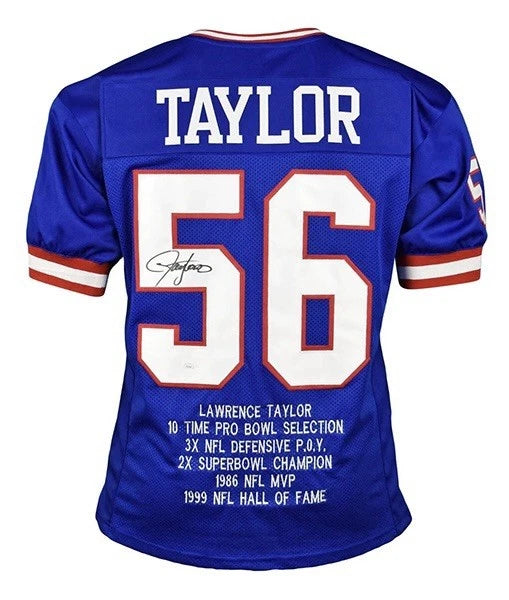Basic Custom Framed Lawrence Taylor Signed Custom Jersey (JSA Authenticated)